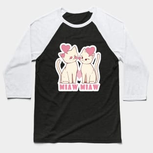 Kitty Butt-wiggle Cat Love Design Baseball T-Shirt